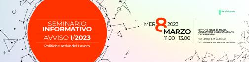 SEMINARIO INFORMATIVO AVVISO 1/2023