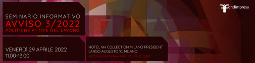 Seminario informativo Avviso 3/2022 - Politiche attive del lavoro