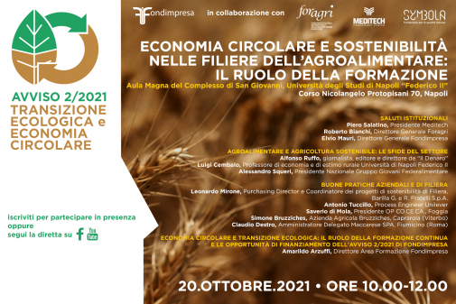 Economia circolare e sostenibilità nelle filiere dell’agroalimentare: il ruolo della formazione
