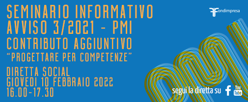 Immagine copertina seminario informativo Avviso 3/2021