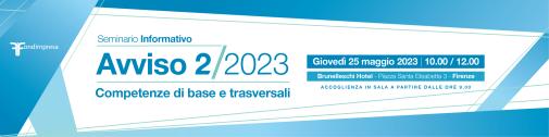 Seminario informativo Avviso 2/2023 - Competenze di base e trasversali